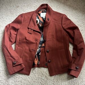 Banana Republic Women’s Wool Jacket Coat - Rust Color - Small S